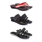 Combo of Slippers with Flats & Heels for Women 