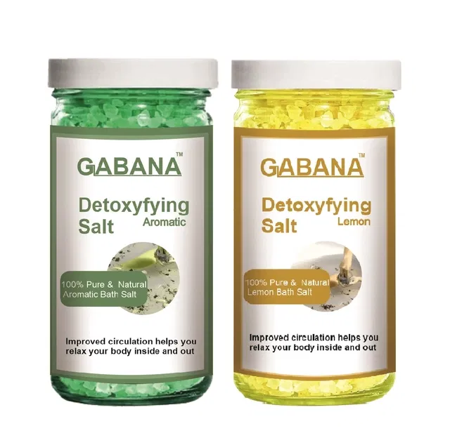 Mensport Aromatic & Lemon Detoxifying Bath Salt Crystal (200 g, Set of 2)