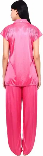 Satin Solid Night Suit for Women 