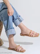 Shoetopia Beige Solid Sandals 