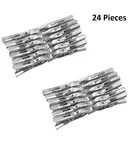 Stainless Steel Cloth Clip, 72 g, 2 Dozen, 24 pcs