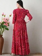 Viscose Silk Kurti for Women, Red 