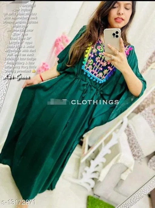 Gown for Women (Green, XL)