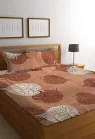 Elastic Fitted Double Bedsheet with Two Pillow Covers 