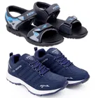Combo of Sports Shoes with Sandals for Men (Multicolor, 6) (Set of 2)