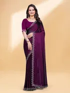 Poly Silk Embellished Saree for Women 