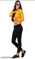 Three-Quarter Sleeves Denim Jacket for Women 