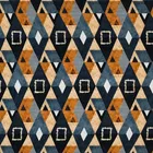 Microfibre Fitted Abstract Bedsheet 78x72in Multicolor