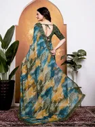 Georgette Printed Saree for Women 