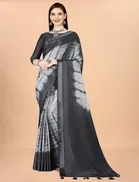 Chinon Solid Saree for Women 