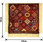 Alaqsa Classy Velvet feel Pooja Mat 19x19inch Multicolor Pack of 2