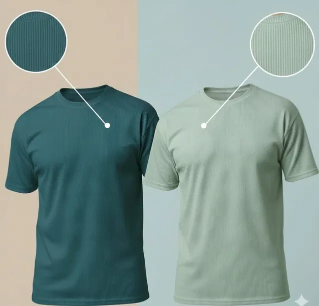 Polyester Round Neck T-shirt for Men, Multicolour, Pack of 2 (L)
