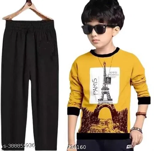 Cotton Clothing Set for Boys, Multicolour (5-6 Years)