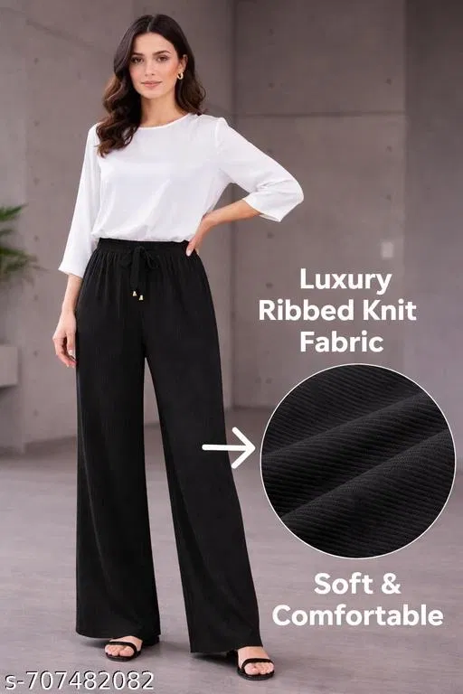 Palazzos for Women (Black, S)