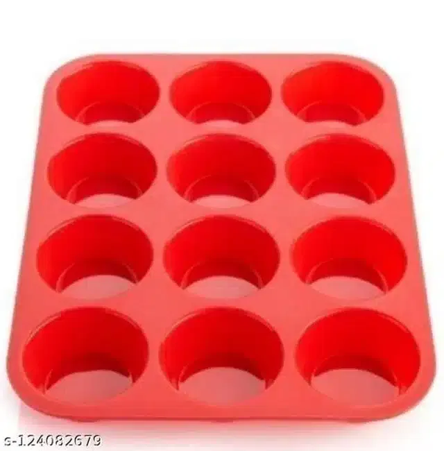 Silicone Muffin Pan Mould (Multicolor)