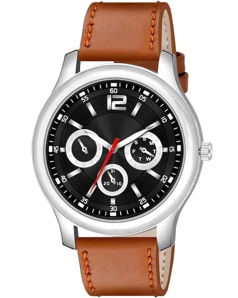 Analog Watch for Boys & Men (Black & Brown)