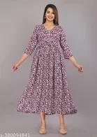 Anarkali Rayon Printed Kurti for Women 