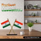 Indian Flag For Office Desk, Table & Room Universal Showpiece Emblem Car Dashboard Decoration