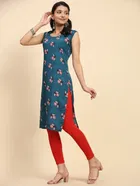 Crepe Printed Kurti for Women 