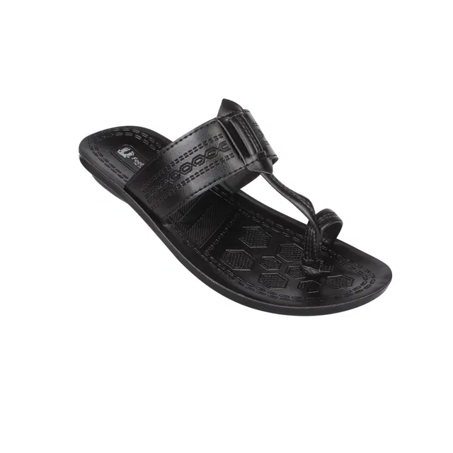 Flip Flops for Men (Black, 8)