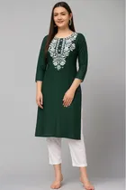 Cotton Embroidered Short Kurti for Women 