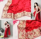 Chinnon Saree for Women, Red 