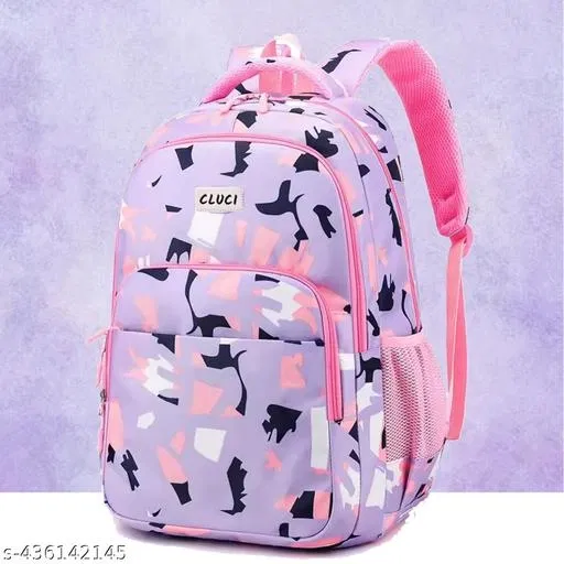 Canvas Backpack Bag, Purple