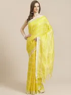 Cotton Silk Ethnic Motif Saree for Women 