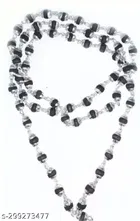 Black Tulsi Silver Cap Mala 