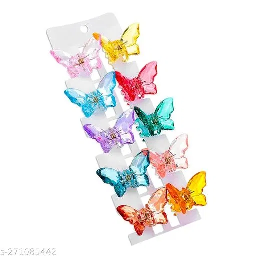 Decorative Hair Clips for Women (Multicolor, Pack of 10)