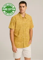 100% Cotton Half Sleeves Printed Shirt for Men 