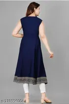 Anarkali Rayon Solid Kurti for Women 