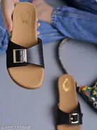 Solid Synthetic Flat Girls Sandals 
