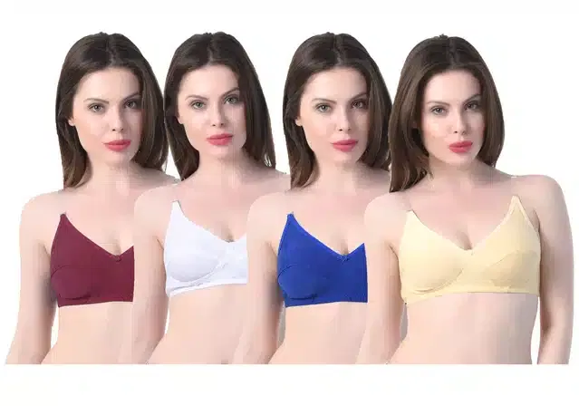 Non Padded Bra for Women (Pack of 4) (Multicolor, 40B)