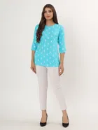 Womens Block print short Kurti 