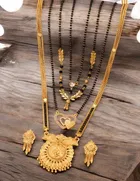 Combo of 4 Pcs Mangalsutras with Earrings Set for Women 