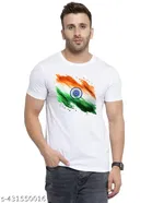 Round Neck Tricolour Republic Day T-Shirt for Men 