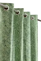 Polyester Printed Curtain for Door & Window (Green, 5 Feet)