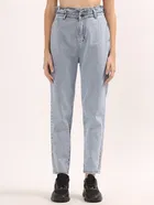 Cotton Straight Fit Jeans for Women 