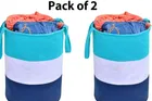 RAJ BAG 45 L Multi Color Non-Woven Laundry Bag, Assorted color, Pack of 2