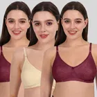 Cotton Bra for Women, Multicolour, Pack of 3 