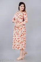 Rayon Printed Maternity Kurti for Women (Multicolor, M)