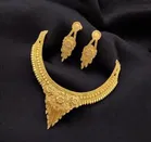 Alloy Choker Necklace with Earrings for Women 