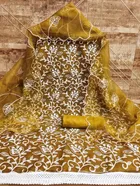 Organza Unstitched Dress Material for Women 