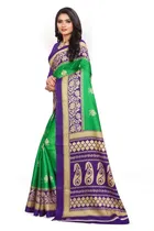 Khadi Silk Printed Saree for Women 