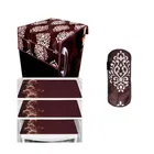 PVC Printed Fridge Top Cover with 3 Pcs Shelf Mats & Handle Cover 