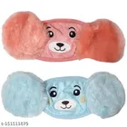 Fur Earmuffs for Kids (Pink & Sky Blue, 3-4 Years) (Pack of 2)