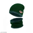 Woolen Beanie Cap with Neck Scarf for Men & Women 