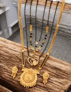 Combo of 4 Pcs Mangalsutras with Earrings Set for Women 