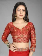 SVB Saree Vichitra Silk Saree With Jacquard Blouse 